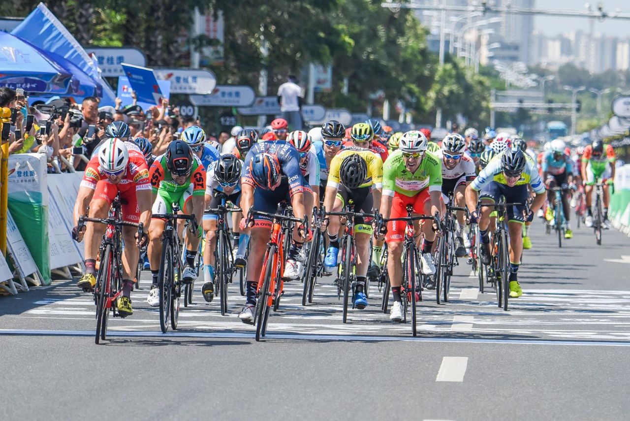 Marco Benfatto (Androni Giocattoli-Sidermec) wins stage 7 of the Tour of Hainan.