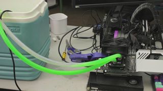 Intel Arc B580 liquid cooled using automotive coolant