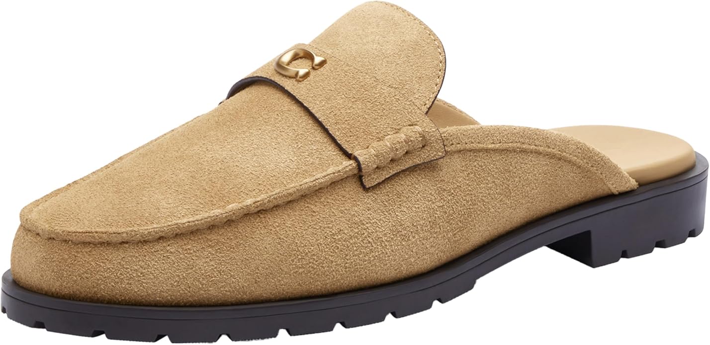 Coach, Coach Women's Jocelyn Backless Loafer, Tan, 7.5