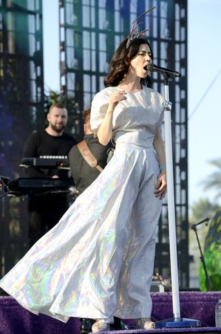 Best Coachella Fashion Looks | Marina Diamandis of Marina and the Diamonds performs during the 2015 Coachella Valley Music and Arts Festival at The Empire Polo Club on April 19, 2015 in Indio, California