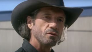 Fred Ward in a cowboy hat in Tremors 2: Aftershocks