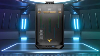 Acer Predator Orion X marketing image showing the front of the chassis