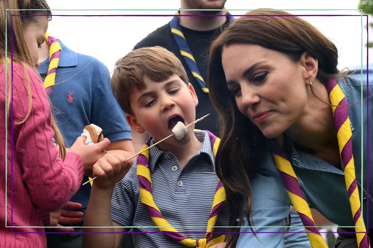 Kate Middleton and Prince Louis around campfire with Louis eating marshmallows - Kate Middleton&#039;s nickname for Prince Louis