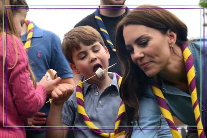 Kate Middleton and Prince Louis around campfire with Louis eating marshmallows - Kate Middleton's nickname for Prince Louis