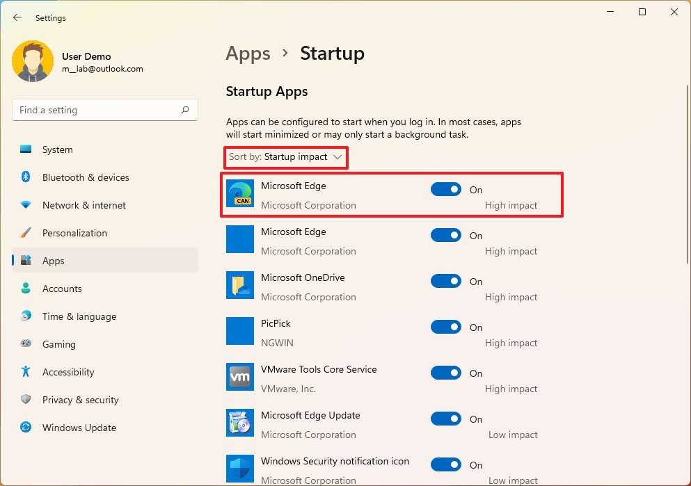 Windows 11 disable startup apps