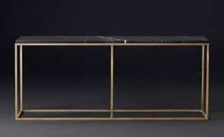 Decadent marble and brass console table