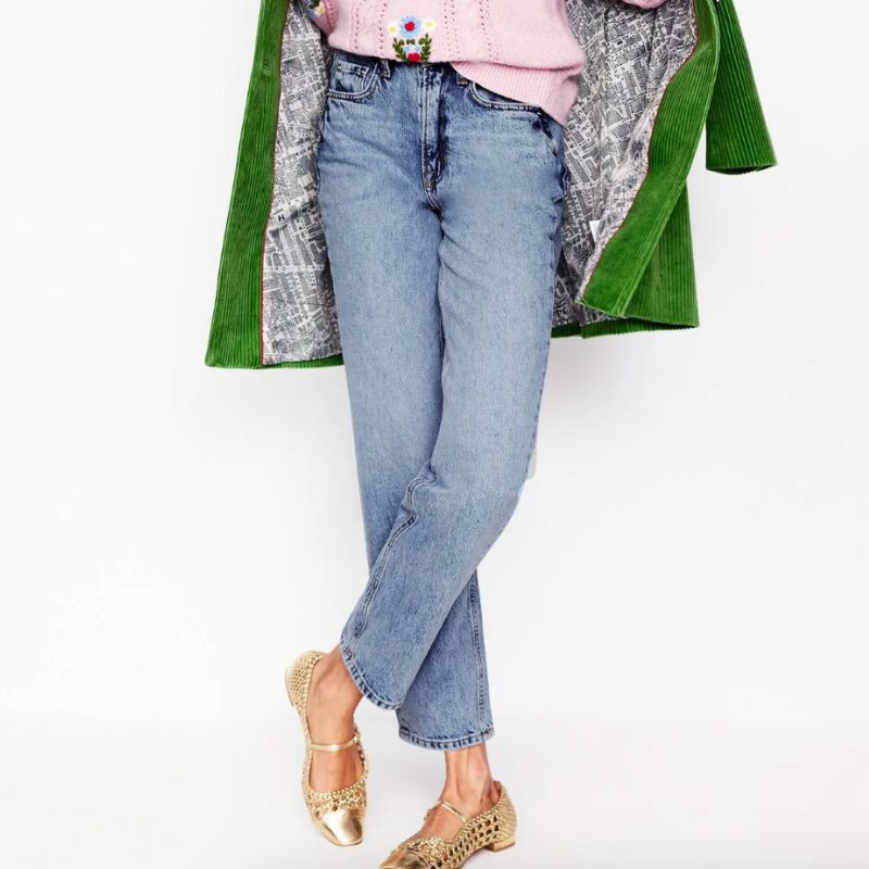 Boden, High Rise Straight Leg Jeans