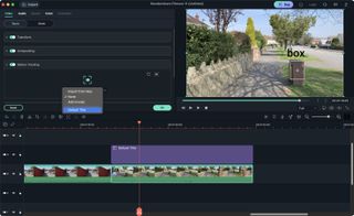 Screenshot of video editing software Filmora