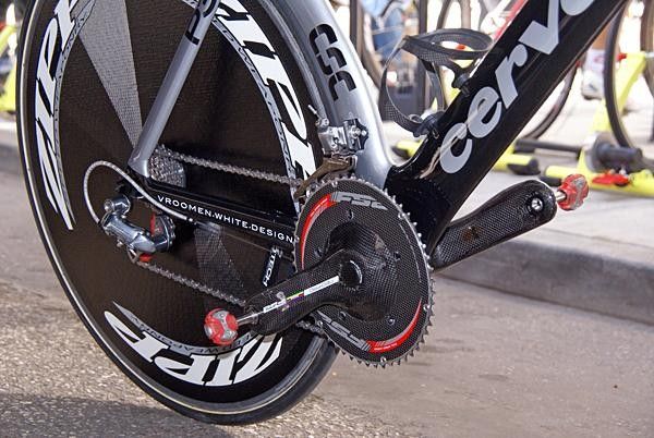 FSA still supplies the team with its cranksets which neatly round out the Dura-Ace drivetrain.