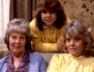 Lou Beale with Pauline and Michelle Fowler in EastEnders