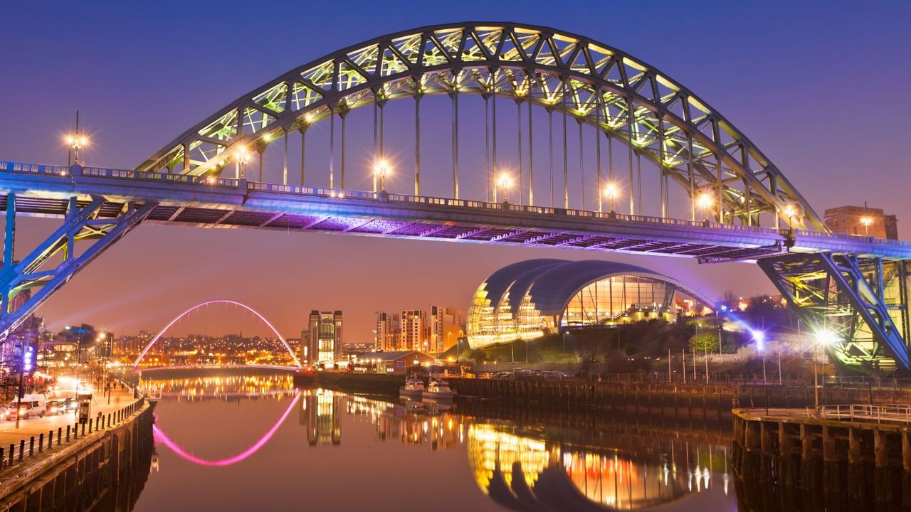 Tyne Bridge and the River Tyne in Newcastle 