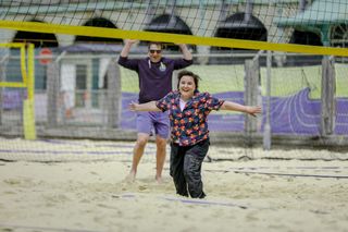 TV tonight: Susan Calman plays volleyball on the beach in Southend.