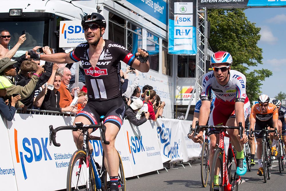 John Degenkolb (Giant-Alpecin) celebrates his second win of the race