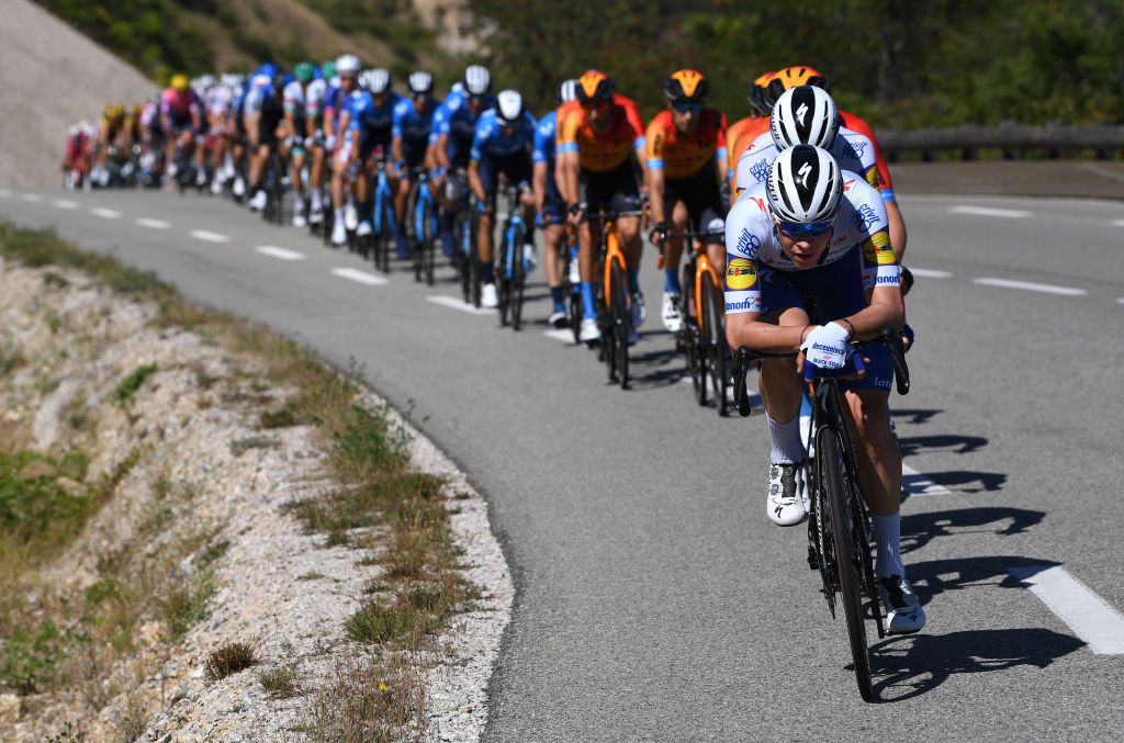 PRIVAS FRANCE SEPTEMBER 02 Bob Jungels of Luxembourg and Team Deceuninck QuickStep Peloton during the 107th Tour de France 2020 Stage 5 a 183km stage from Gap to Privas 277m TDF2020 LeTour on September 02 2020 in Privas France Photo by Tim de WaeleGetty Images