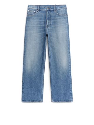 Rose Cropped Straight Stretch Jeans
