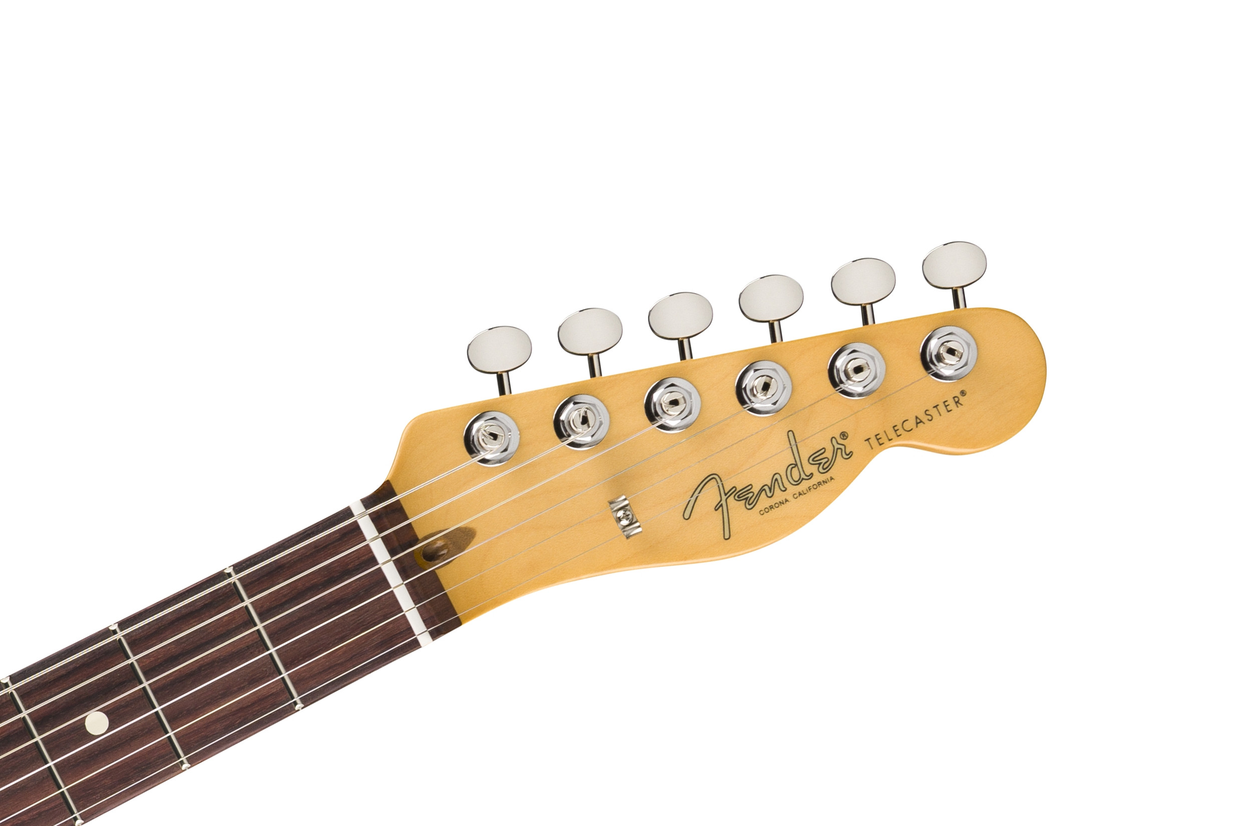 The distinctive shape of the Fender Telecaster headstock
