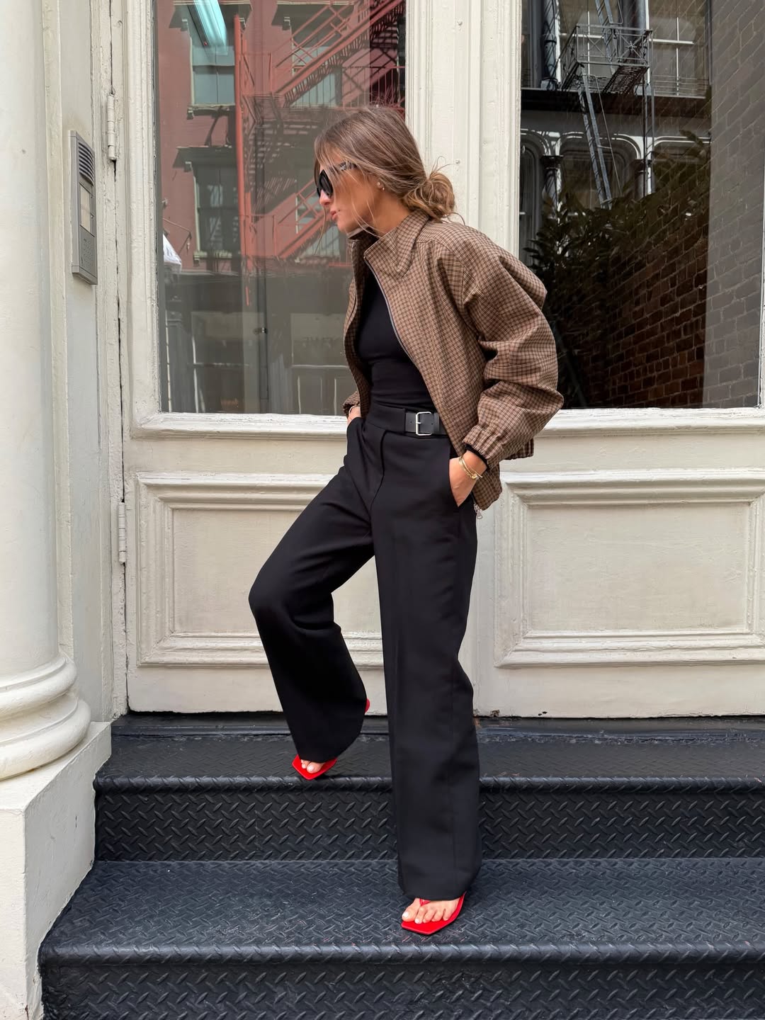 hannahlovey wearing red flip flops