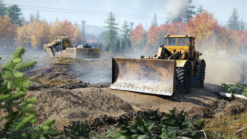 a bulldozer on a dirt road