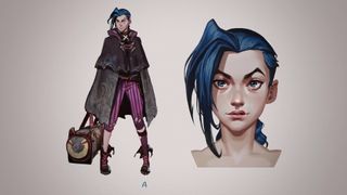 Arcane - Early concept artwork for Jinx's Arcane character design from Bridging the Rift.