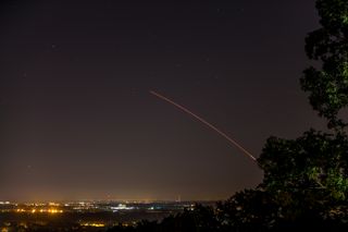 Skyatcher Marian Przezdzienk took this photo of NASA's LADEE spacecaft launching toward the moon from a viewing spot in New Jersey, hundreds of miles from the probe's Wallops Island, Va., launch site, on Sept. 6, 2013.