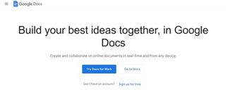 Google Docs website screenshot