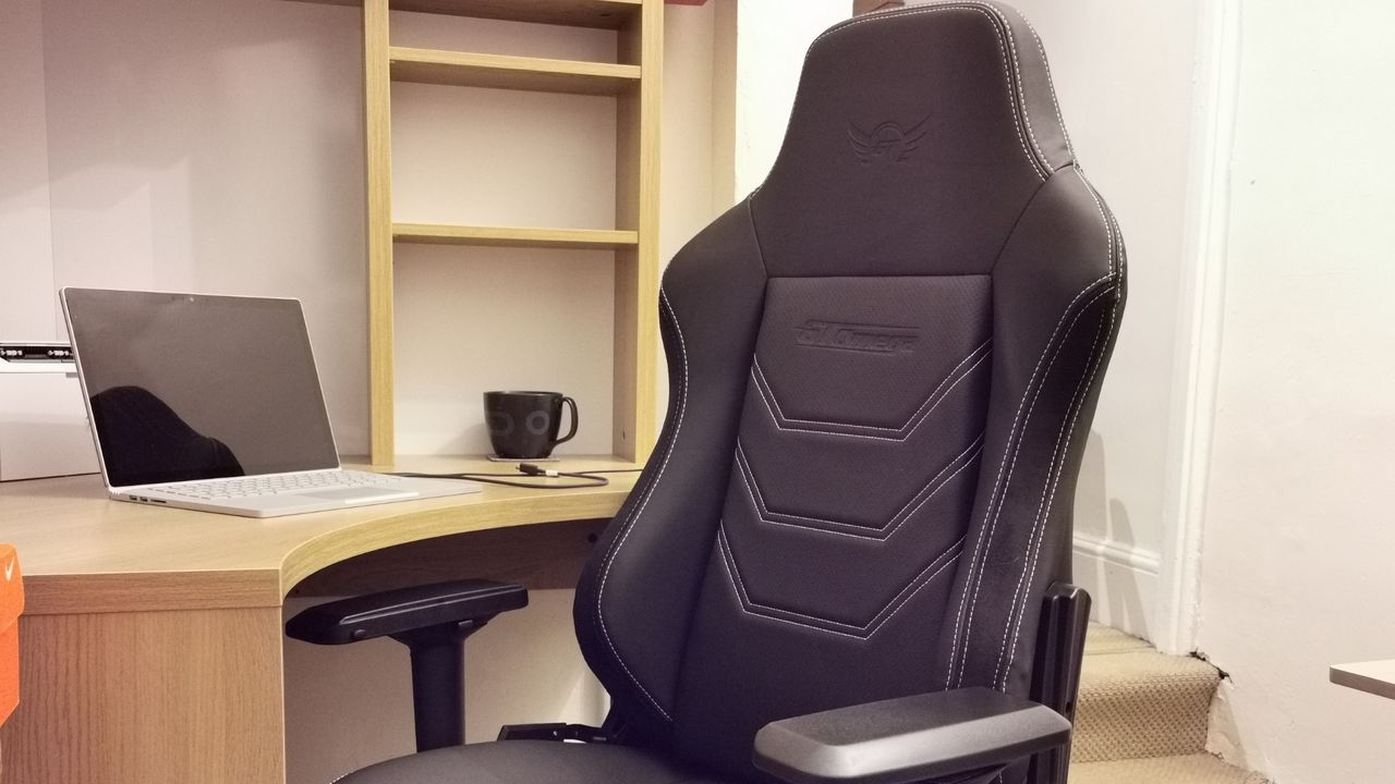 The GT Omega Element in T3.com&#039;s dedicated gaming chair testing facility