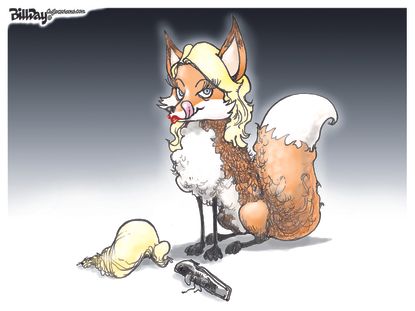
Political Cartoon U.S. Trump Megyn Kelly Fox Debate