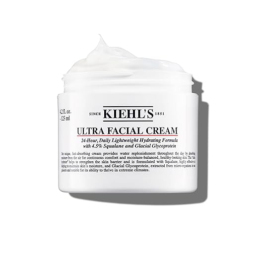 Kiehl&#039;s, Kiehl&#039;s Ultra Facial Cream, With 4.5% Squalane to Strengthen Skin&#039;s Moisture Barrier, Skin Feels Softer and Smoother, Long-Lasting Hydration, Easy and Fast-Absorbing, All Skin Types - 4.2 Fl Oz