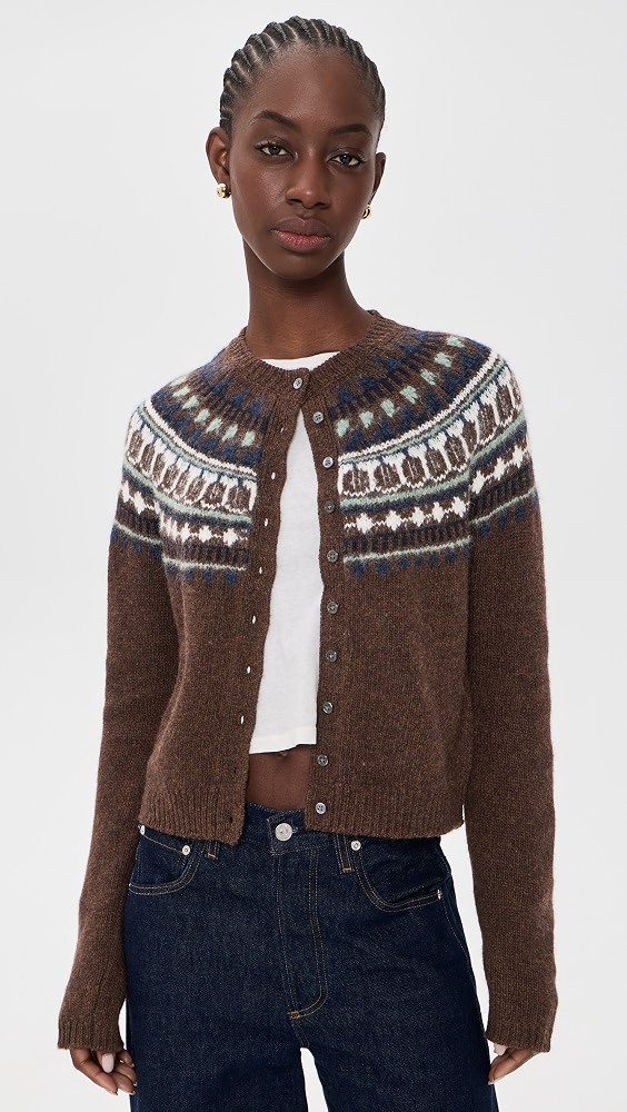Charlotte Fair Isle Wool Sweater - Cornflower