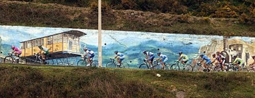 The peloton rides