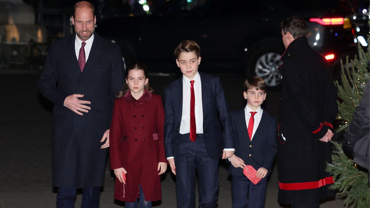 Princess Charlotte, Prince George, Prince Louis at Christmas Carol Service, 2024