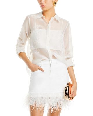 Embroidered Organza Blouse