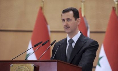 Syrian President Bashar al-Assad pledged Monday to commit to political reforms, while blaming saboteurs for his nation's unrest.