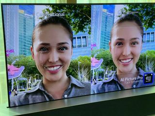 LG Signature OLED TV R face enhancing