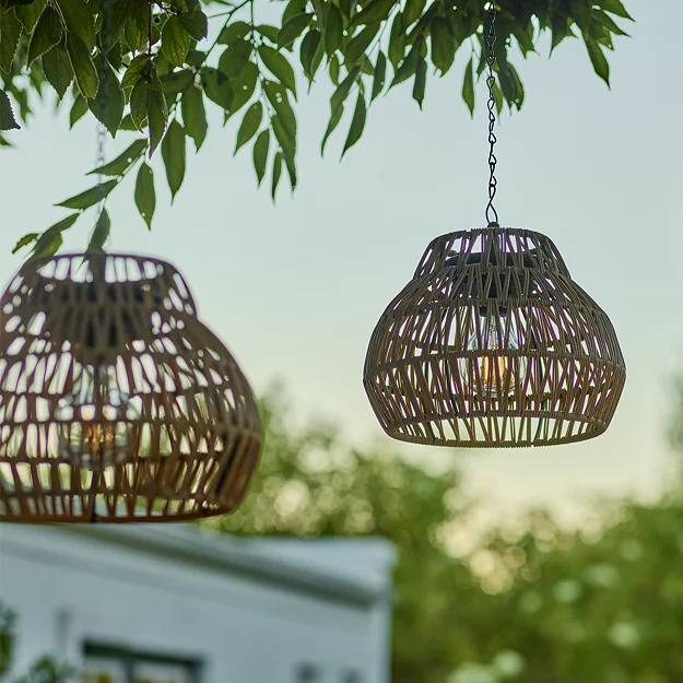 Solar Wicker Pendant Light | Lighting | the White Company