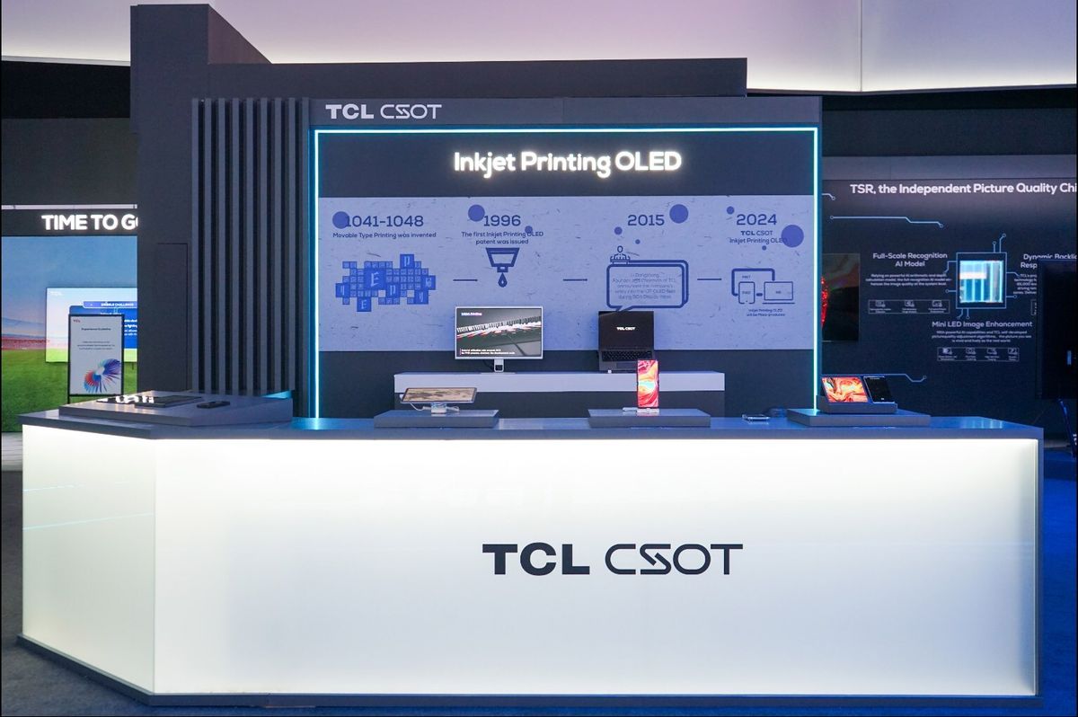 TCL boasts about the 'image quality, power consumption, and lifespan' benefits of its latest inkjet-printed OLED displays