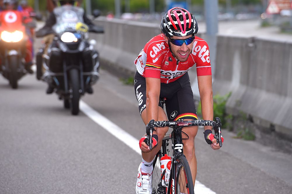 Thomas De Gendt (Lotto Soudal) on the attack