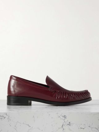 67 Ruched Leather Loafers