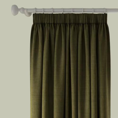 John Lewis, Textured Weave Pair Blackout Lined Pencil Pleat Curtains