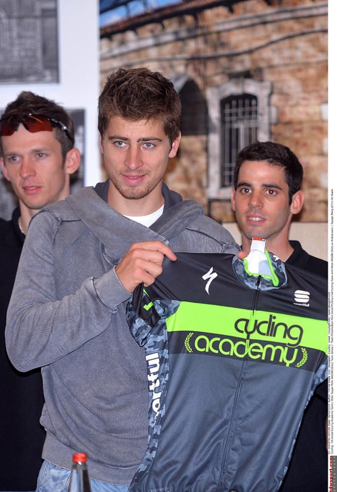 The Cycling Academy team presented by Peter Sagan
