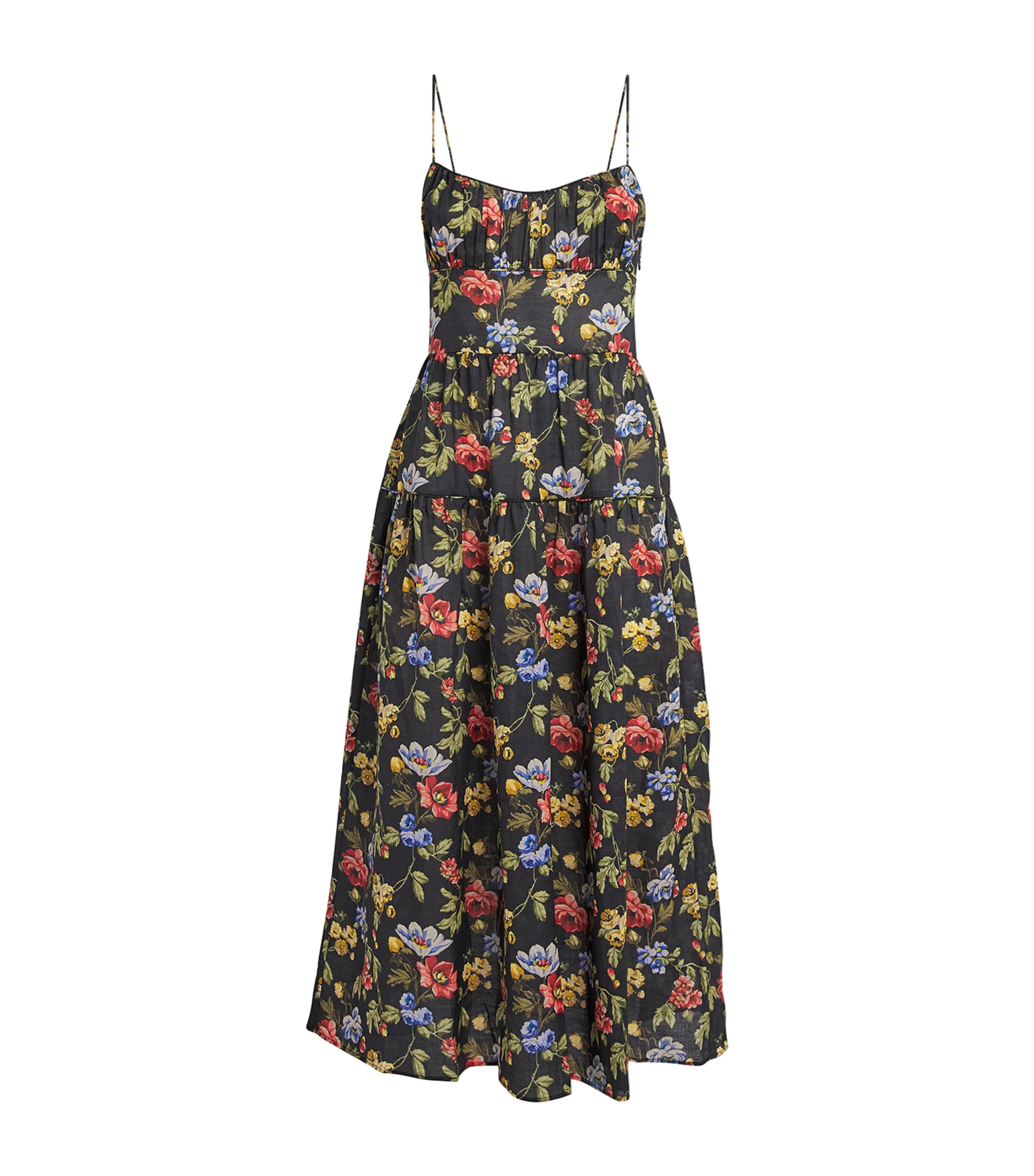Ramie Floral Benoit Midi Dress