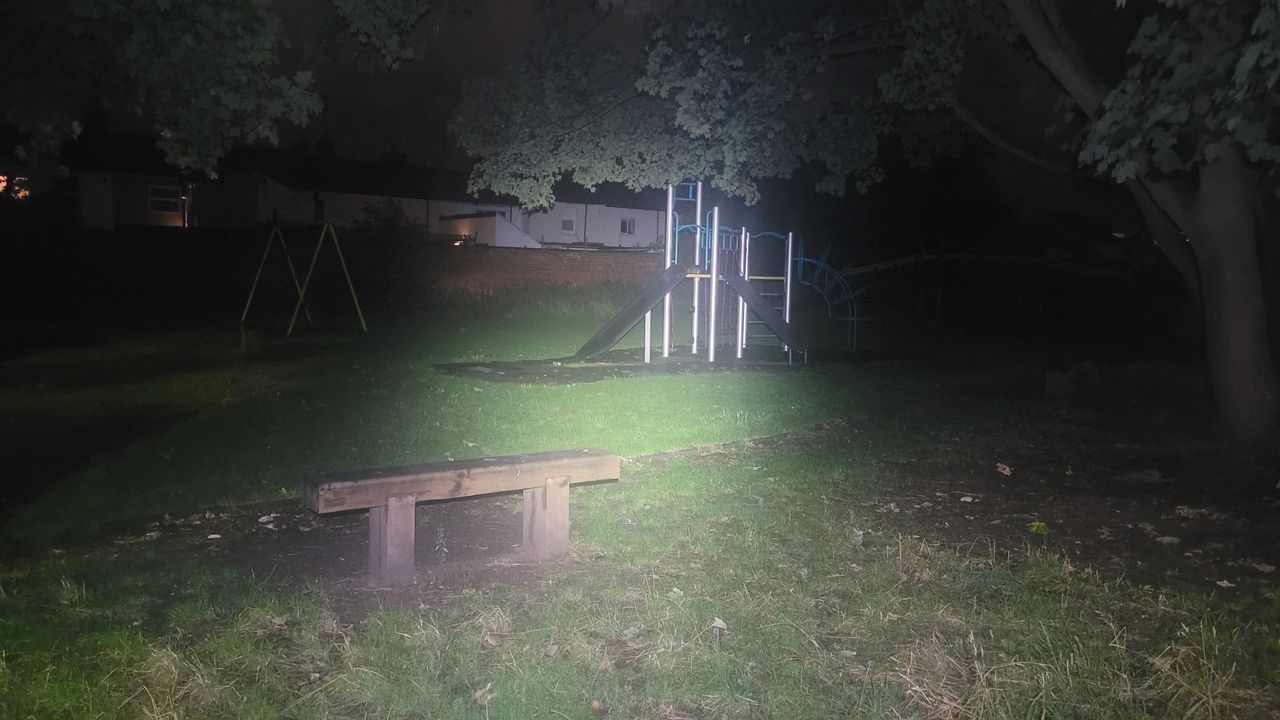 Nitecore NU31 in action, lighting up a children's playground