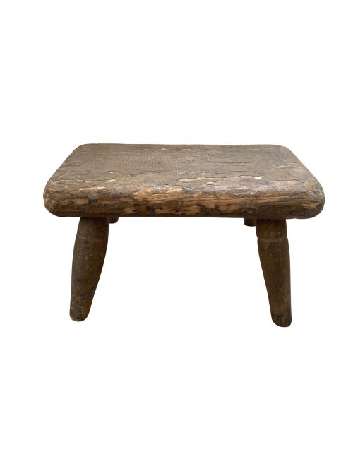 Warly Primitive Rustic Milking Stool or Foot Stool