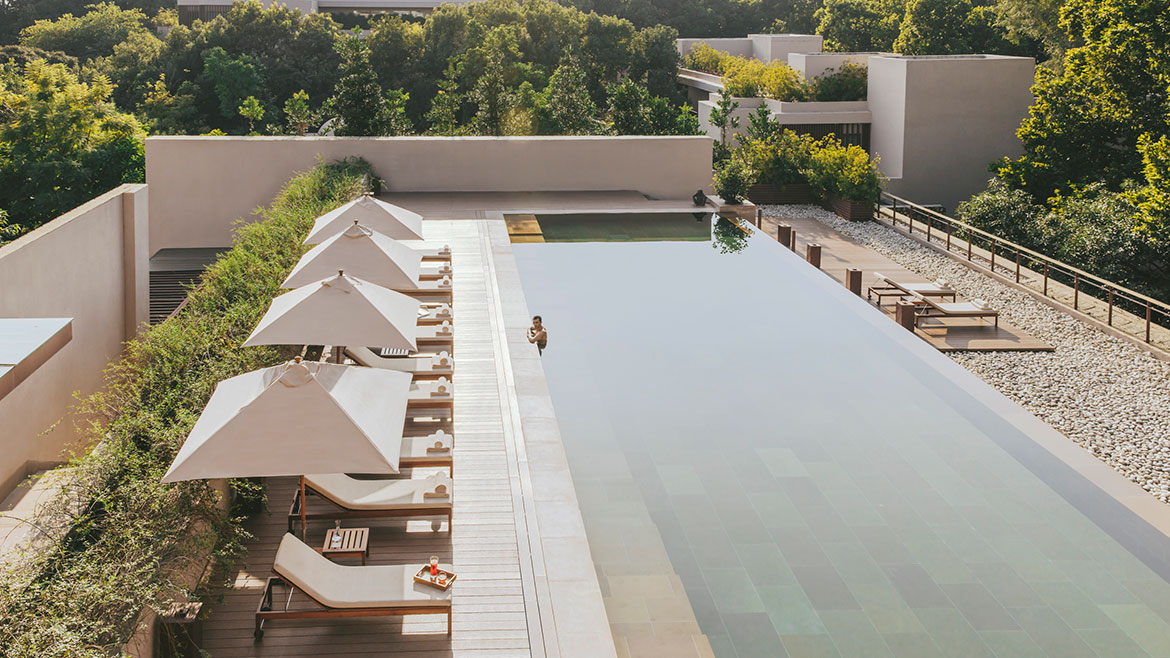 Outdoor pool at Six Senses Vana
