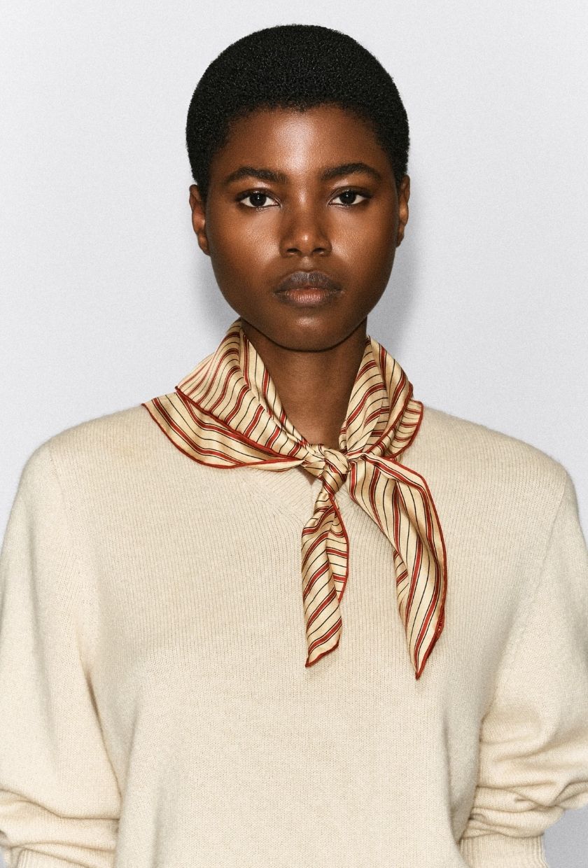 COS, Striped Silk Scarf