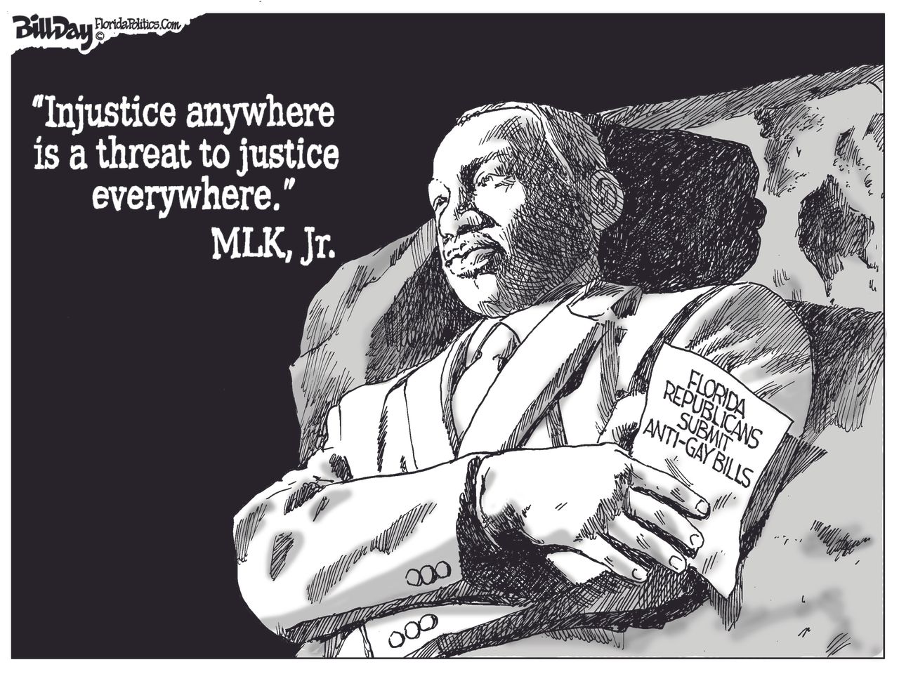 Political Cartoon U.S. Martin Luther King, Jr. Florida GOP LGBTQ rights