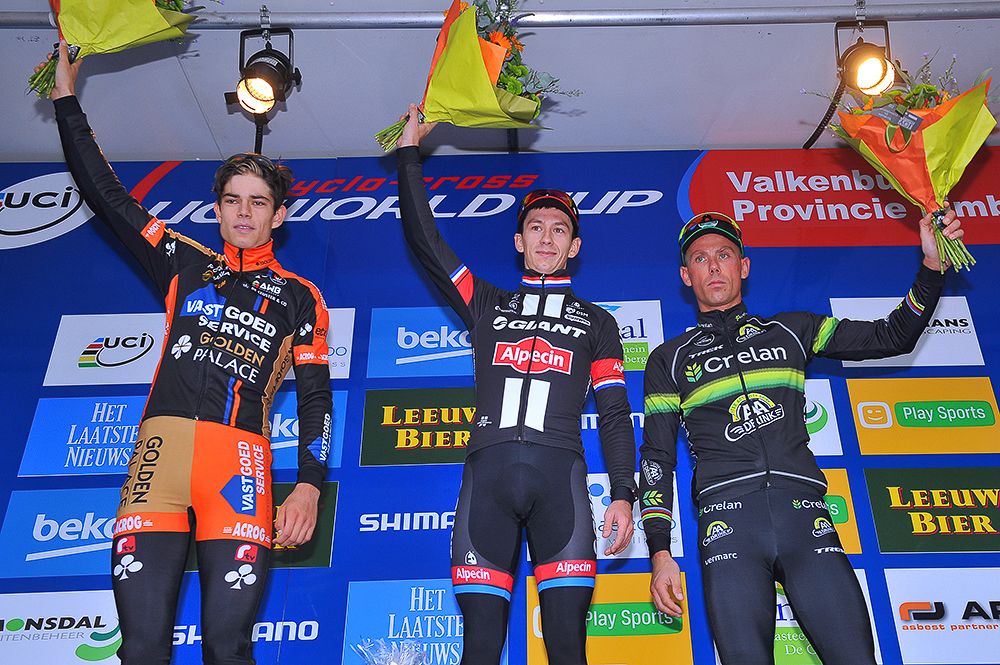 Van Aert, Van der Haar and Nys.