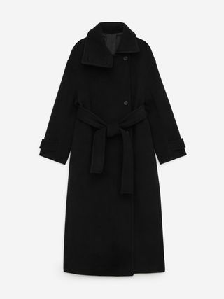 Oversized Wool-Blend Coat - Black - Arket Gb