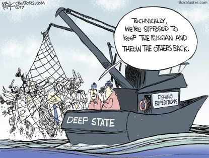 Political Cartoon U.S. Deep state Russia investigation