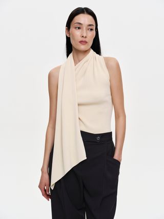 (Pre-order) Scarf Tank Top, Parchment